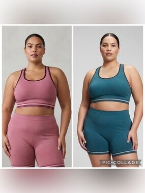 Seamless Racerback Sports Bras Bundle of Two